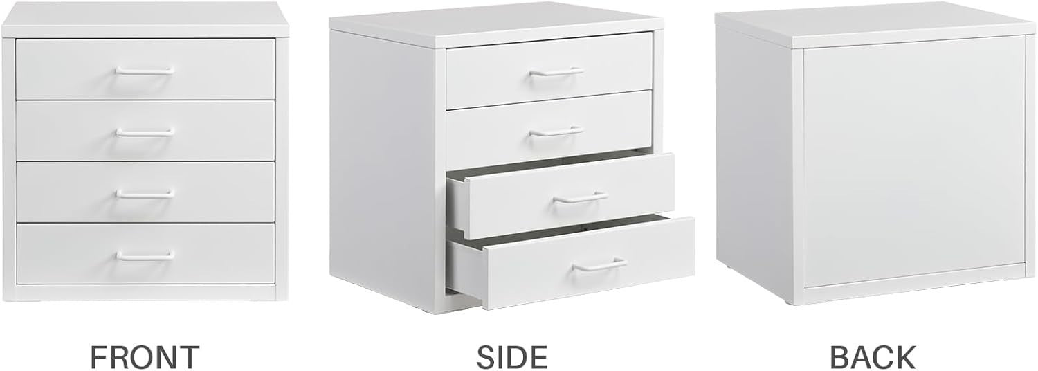 Desktop A4 Filing Cabinet 4 Drawer Metal Storage Organizer Office Unit