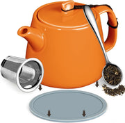 600ml Porcelain Teapot with Infuser Spoon & Coaster Loose Leaf Tea
