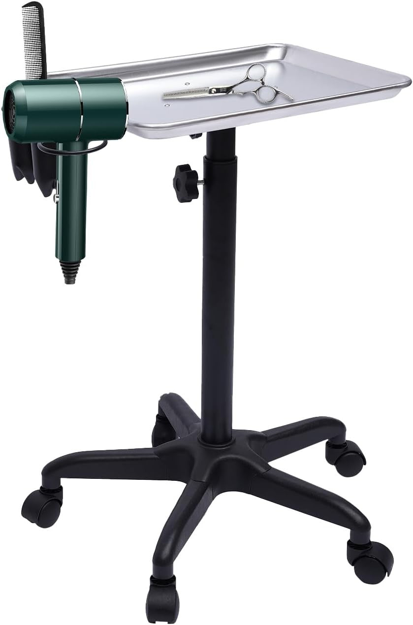 Salon Trolley Adjustable Height Rolling Tray Cart for Tattoo Beauty Spa