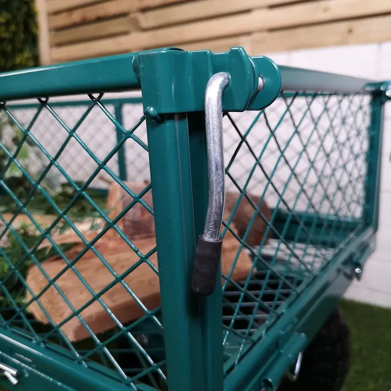 Heavy Duty Metal Garden Trolley Cart Truck Wheelbarrow with Handle
