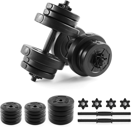 20kg Adjustable Dumbbell Set Pair Non-Slip Spinlock Home Strength Weights