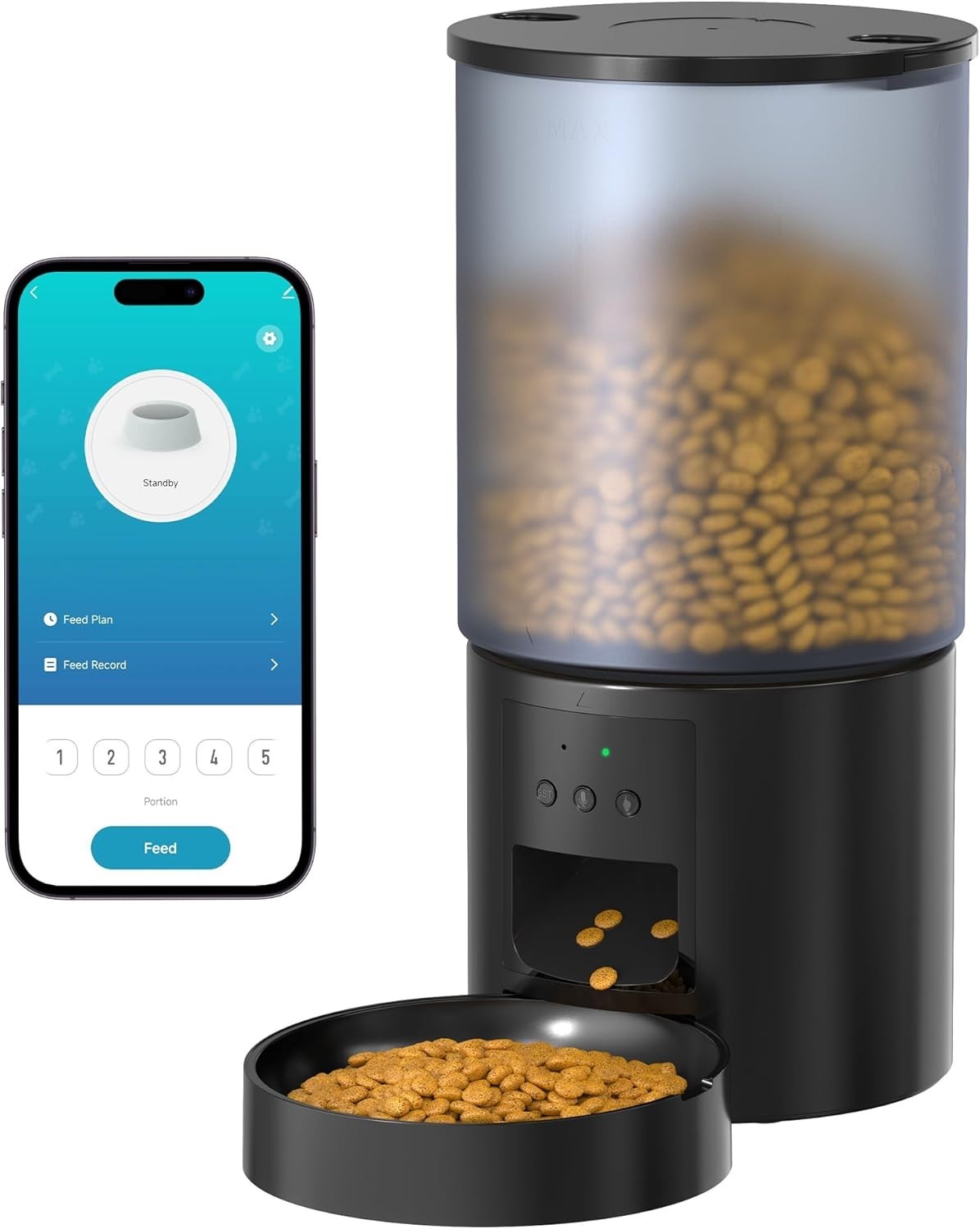 Smart WiFi Automatic Pet Feeder 6L App Control Food Dispenser Timer