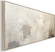 Large Beige Abstract Canvas Wall Art Framed 143x52cm