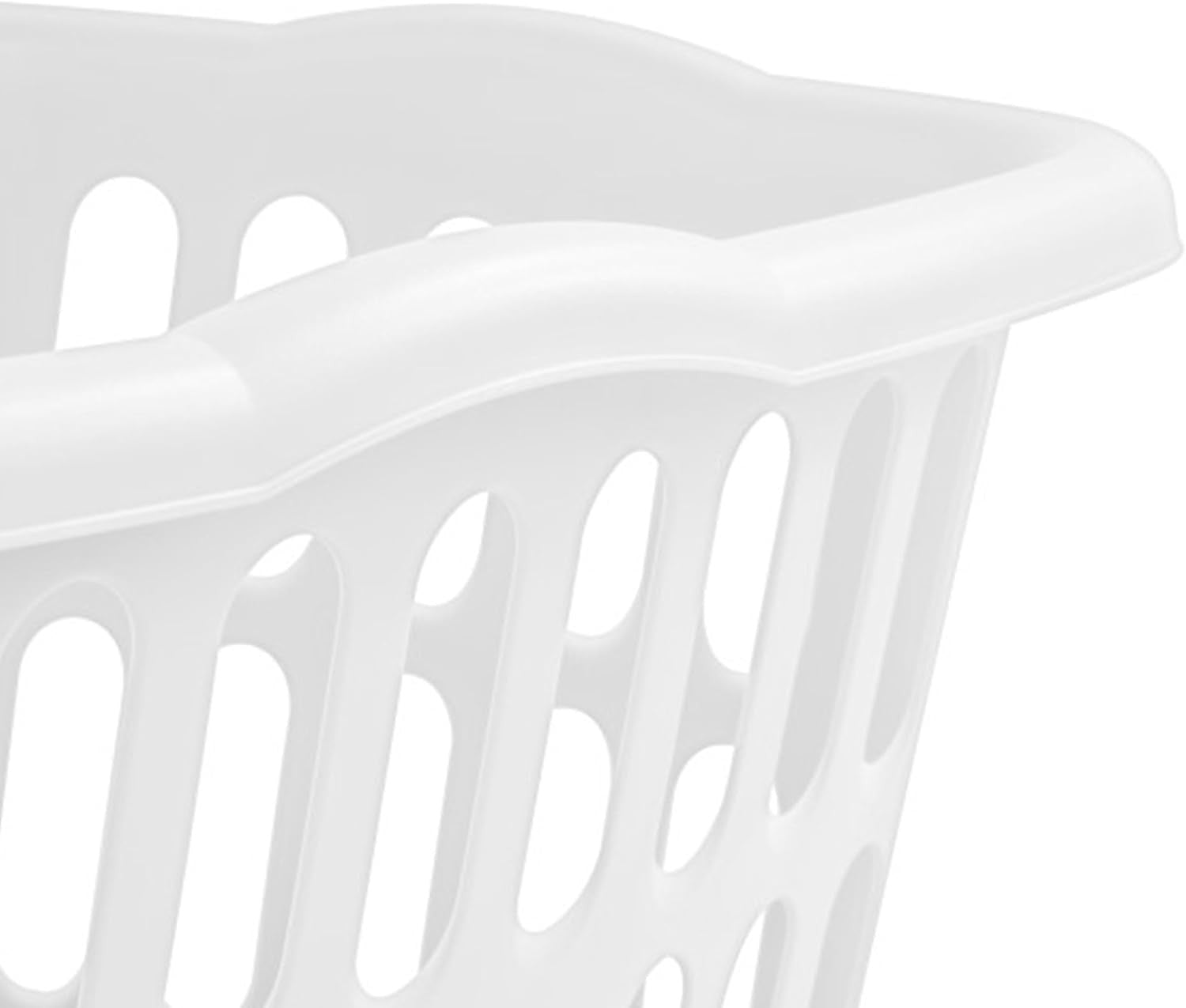 12-Pack Laundry Baskets White Plastic Hampers Rectangular 61cm Durable Handles