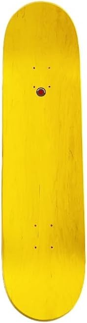 Skateboard Deck 8.5" Yellow 7-Ply Maple Wood Medium Concave