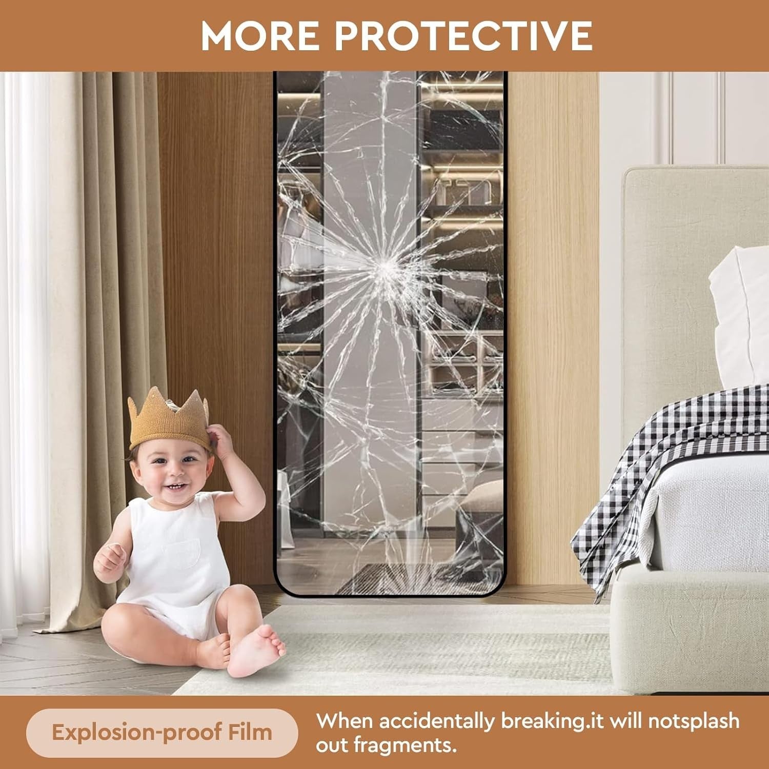 Full Length Floor Mirror 160x40cm with Stand, Sleek Black Frame