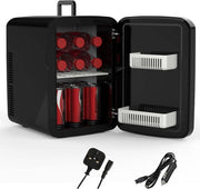 Mini Fridge 15L Cooler & Warmer 12V DC Portable Black Tabletop Compac