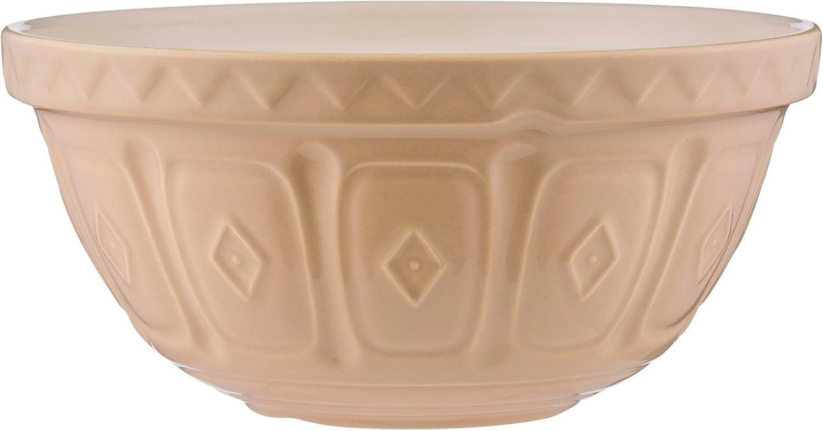 6L Cream Mixing Bowl 33cm Earthenware Classic Kitchen Bakeware