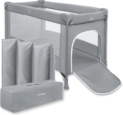 3in1 Baby Bedside Crib Travel Cot with Mattress 7 Heights Wheels & Side Panel