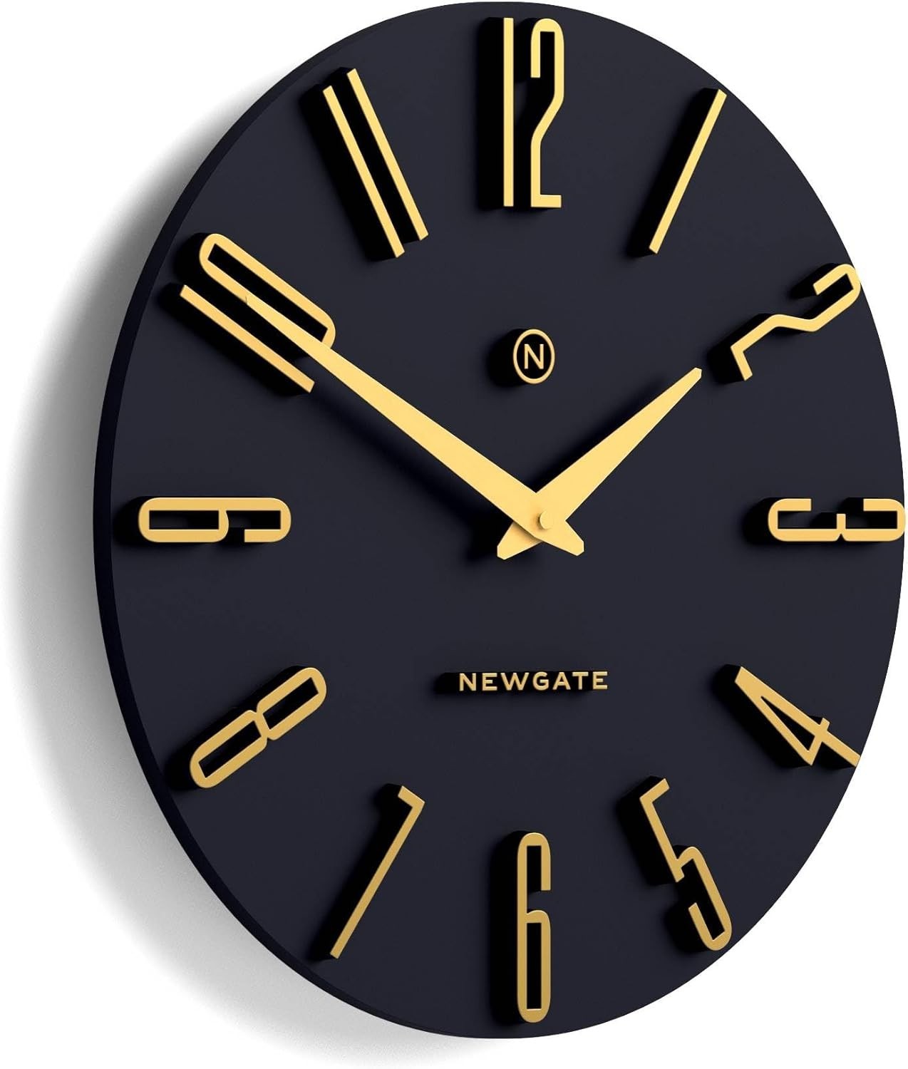 Luxury Wall Clock Blue Gold Modern Silent 40cm Office Home Decor