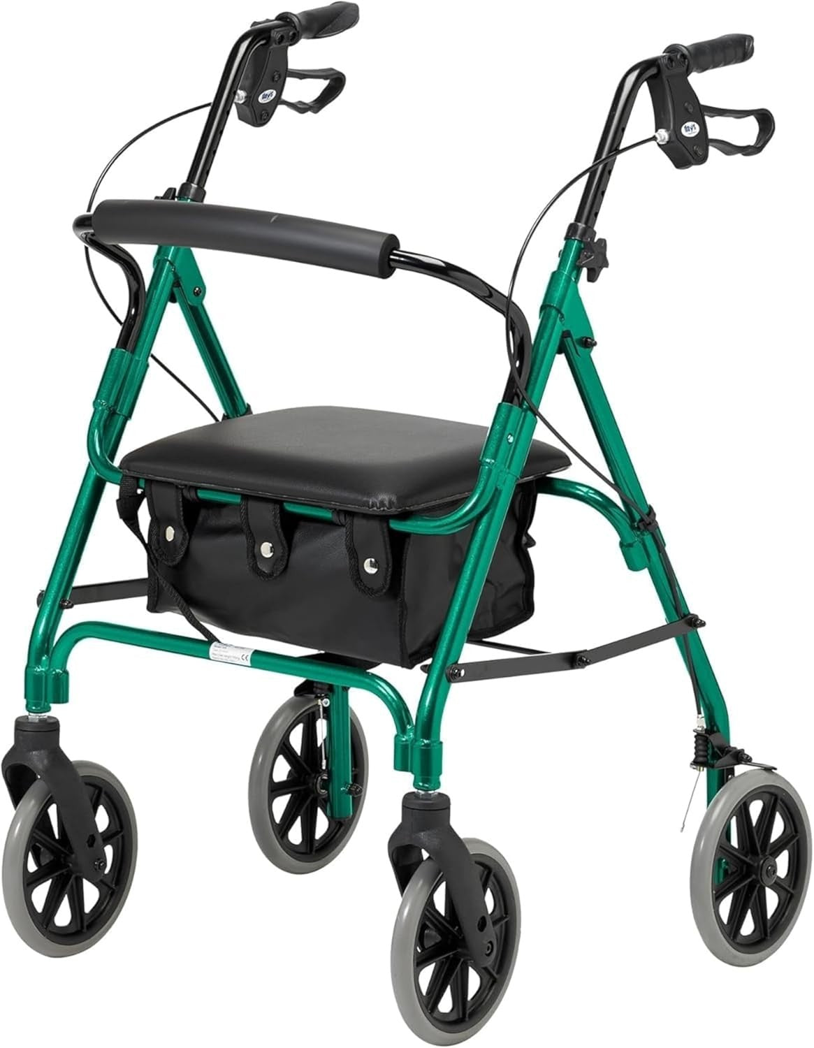 Lightweight Folding Rollator with Seat Brakes Adjustable Handles