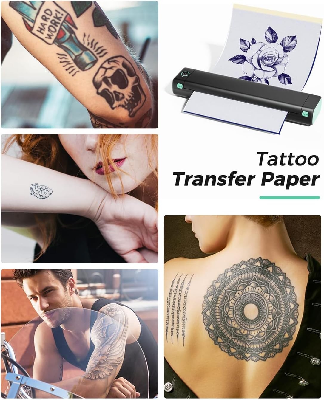 M08F A4 Tattoo Stencil Printer – Thermal Tattoo Machine with 10 Transfer