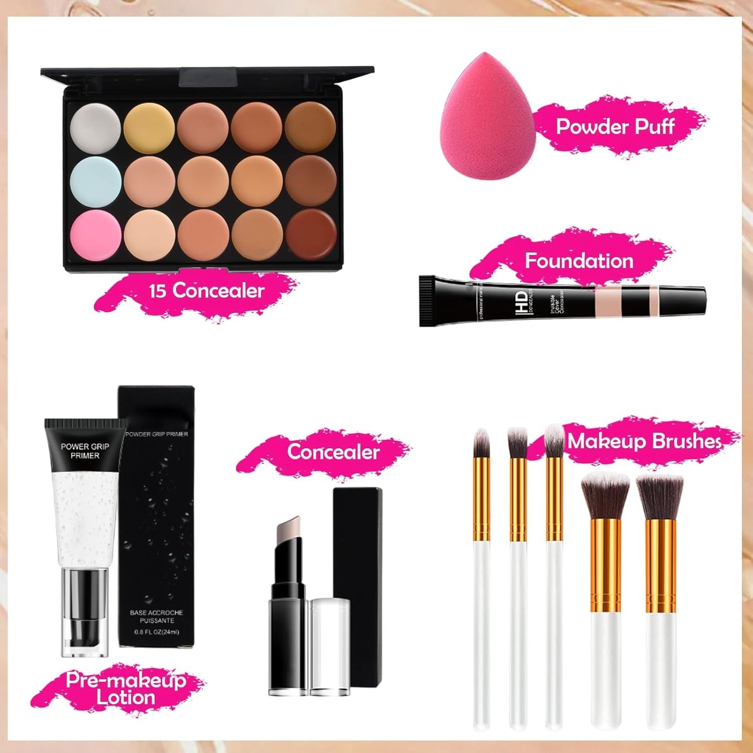 All In One Makeup Kit 15 Color Concealer Palette Gift Set