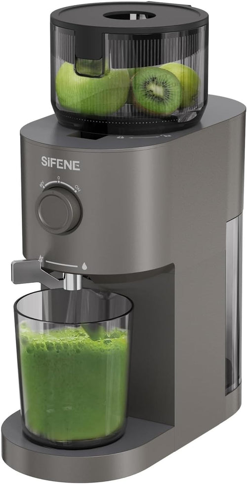 Green Cold Press Juicer 5.2in Feed Chute Whole Fruit High Yield Easy Clean