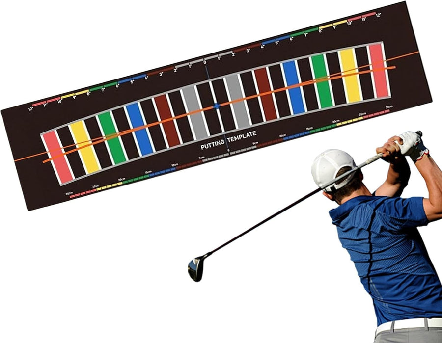 Golf Putting Mat Alignment Trainer 300cm Practice Aid Indoor Outdoor