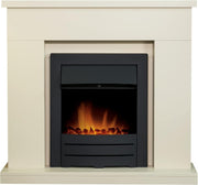 39" Stone Effect Electric Fireplace Wall Mount Heater LED Flame 1-2kW
