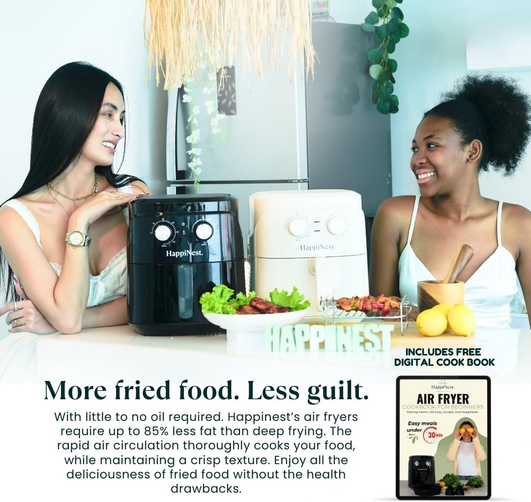 5.5L Compact Low-Wattage Air Fryer | Rapid Crisp Cooking |Multi Cooker Non-Toxic