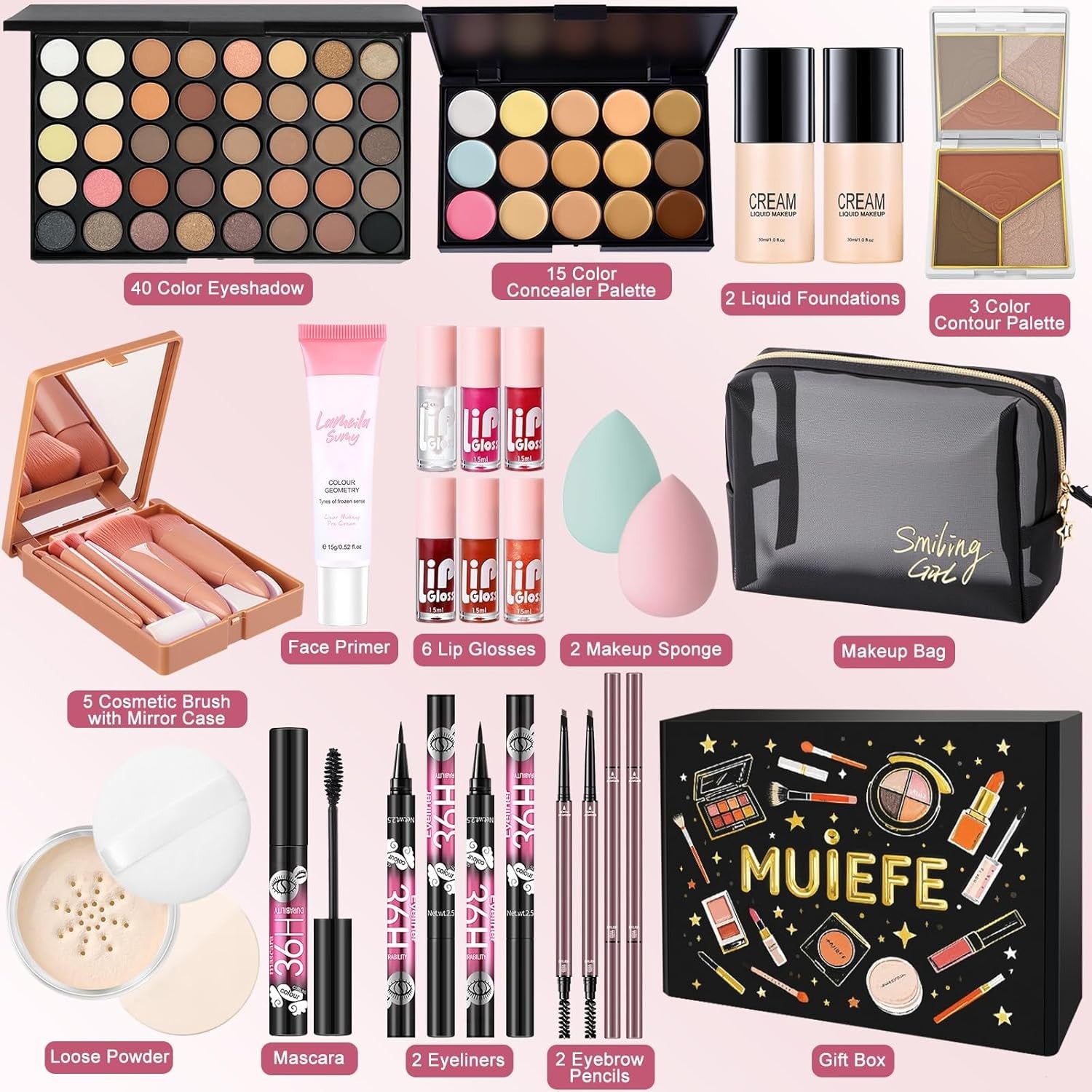 All In One Makeup Starter Kit Gift Set Palette