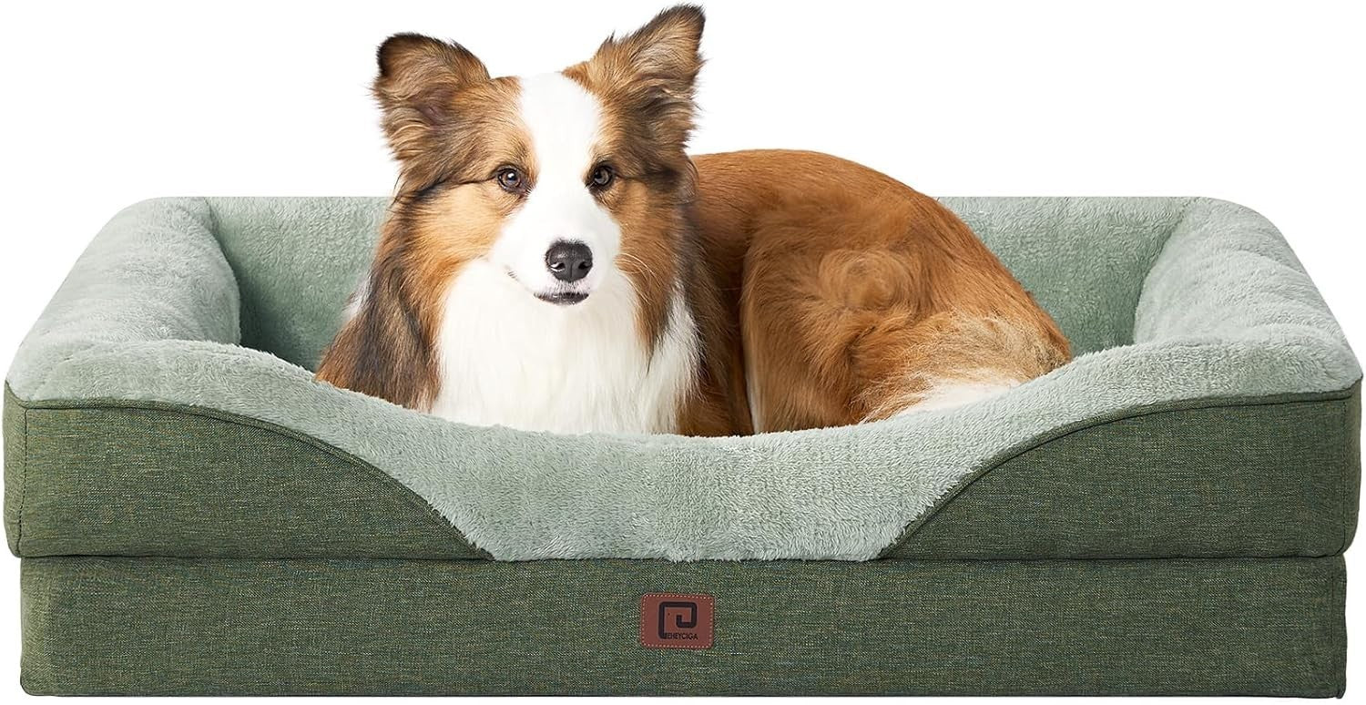 XL Orthopedic Memory Foam Dog Sofa Bed Waterproof 104x68x19cm