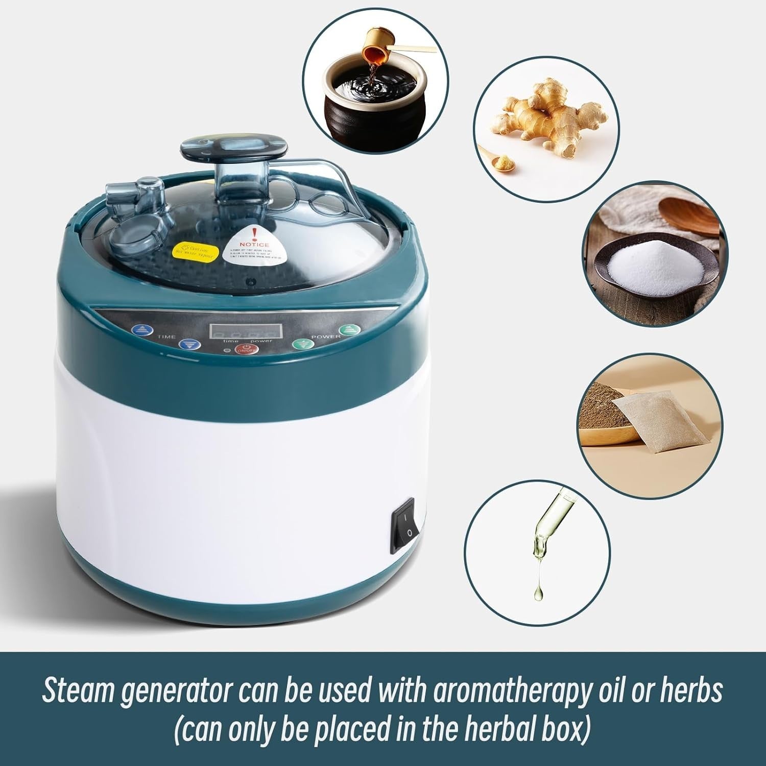 4L Sauna Steam Generator 1600W Home Spa Steamer Pot Remote Timer Stainless Steel