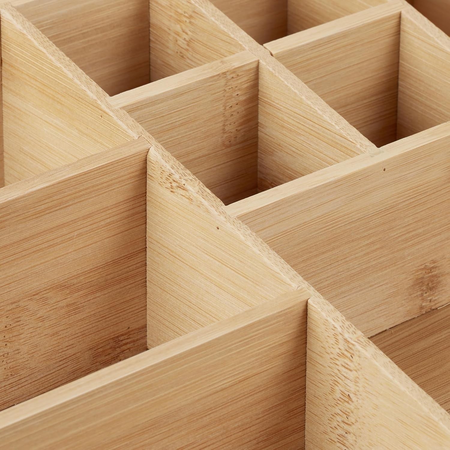 Bamboo Desk Organiser with 9 Compartments – Pen, Notes, Office Storage