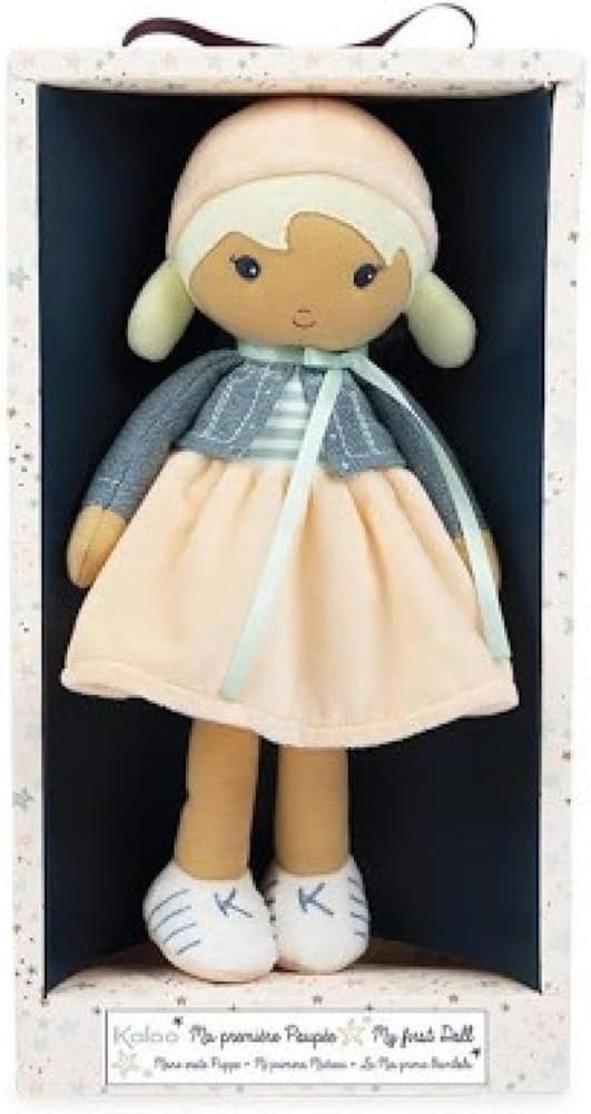 32cm Soft Fabric Baby Doll Modern Style Cuddly First Doll Name Ribbon Gift