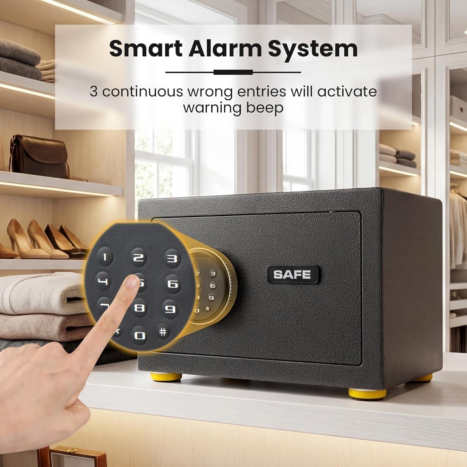 Digital Security Safe Box Keypad Lock Alarm Home Office Steel
