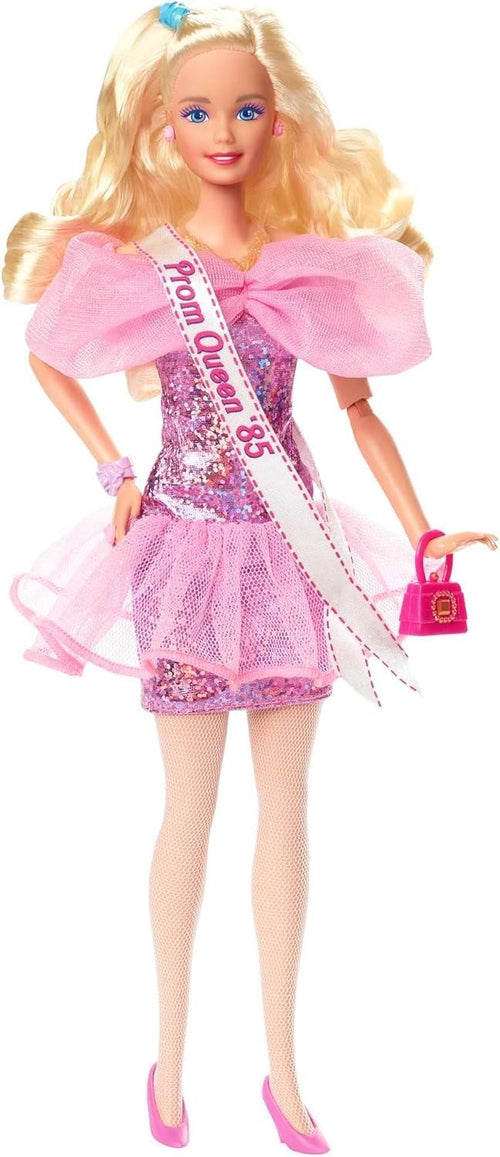 80s Prom Queen Fashion Doll Sequin Dress Crown Accessories Collector