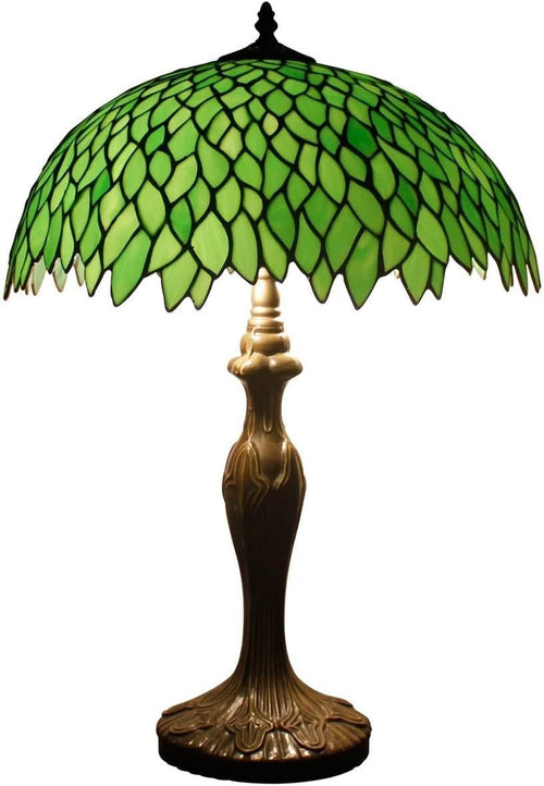 Tiffany Style Stained Glass Table Lamp Green Wisteria Desk Light 16x40x60cm