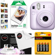 Instant Camera Bundle Purple 20 Film Shots Wall Album Selfie Lens
