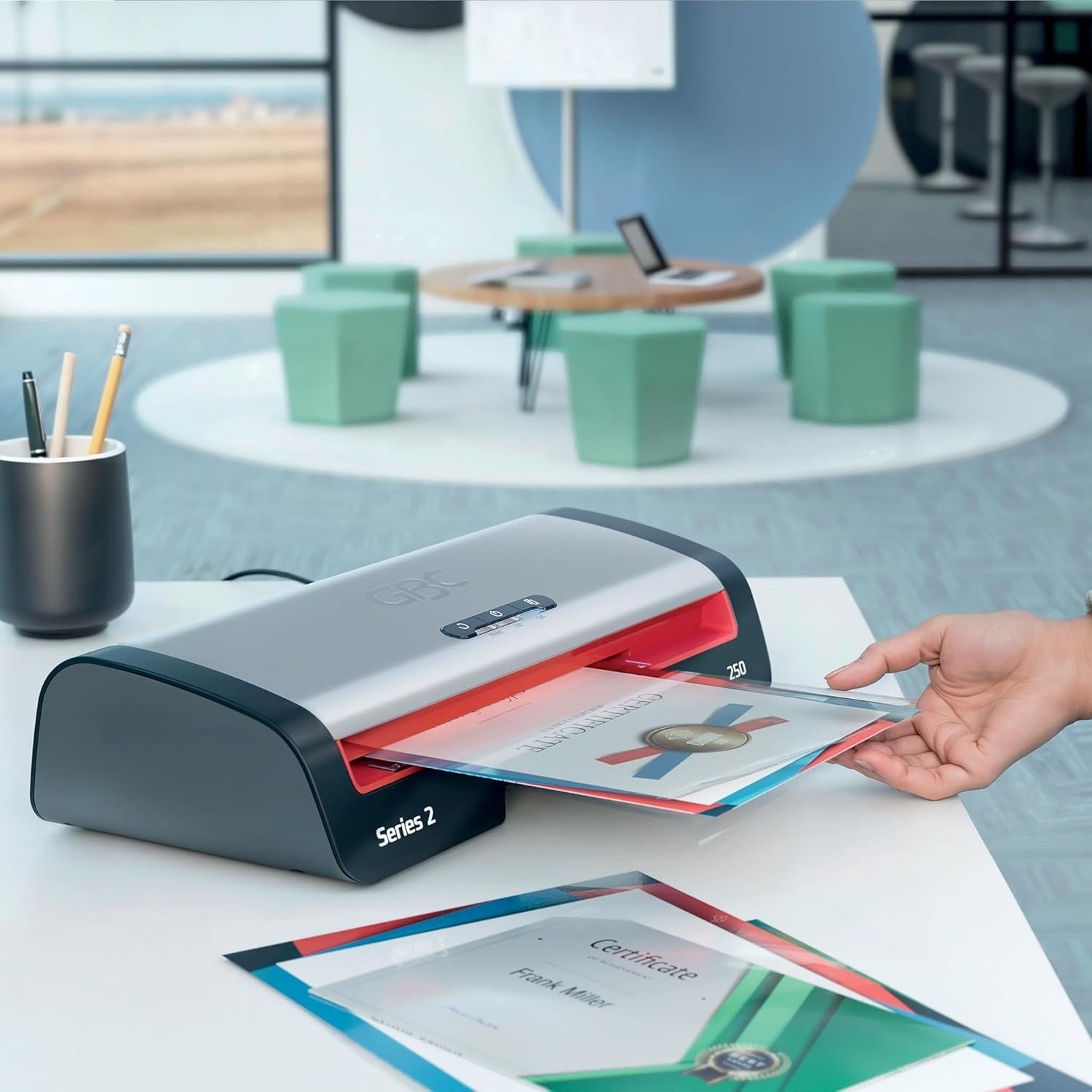 A4 Office Laminator Fast 1 Min Warm Up Anti Jam LED Guide 75–125 Mic