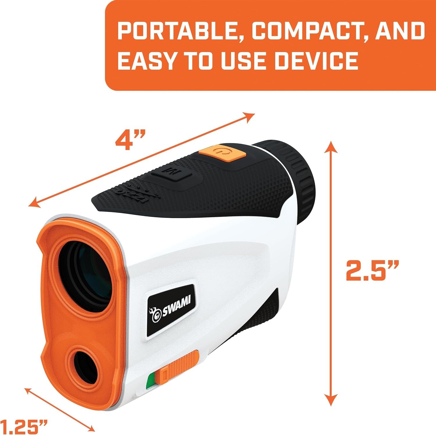 Golf Laser Rangefinder 800 Yards Pin Lock Accurate Distance White Compact