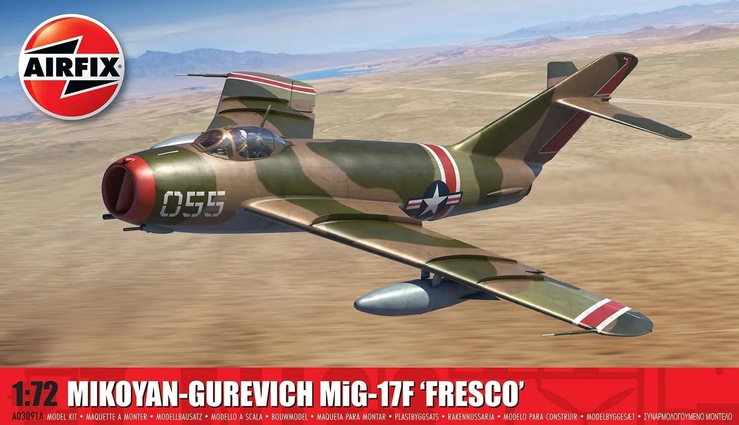1:72 Scale MiG-17F Fighter Jet Model Kit - Precision Build, Detailed, Adults