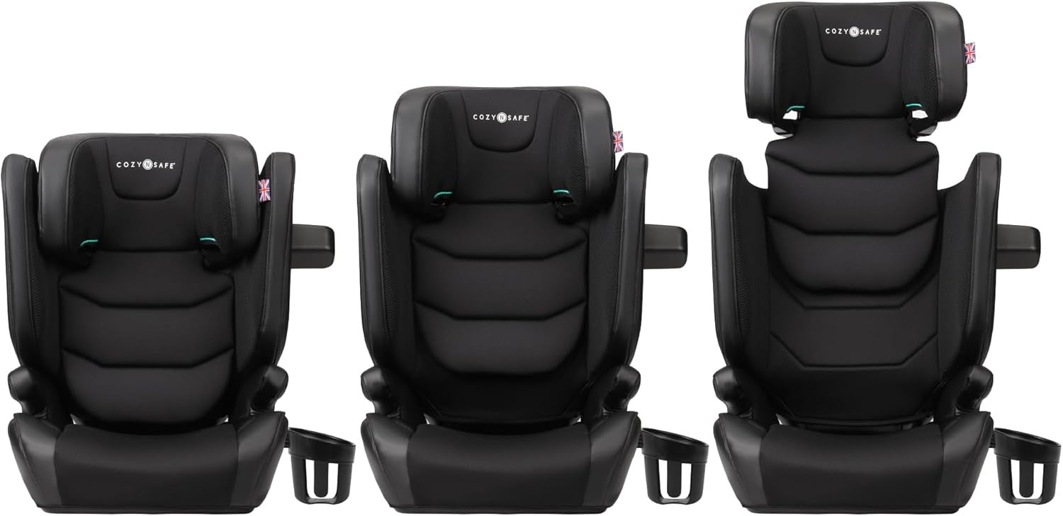 ISOFIX High Back Booster Car Seat i-Size 100–150cm Cupholder