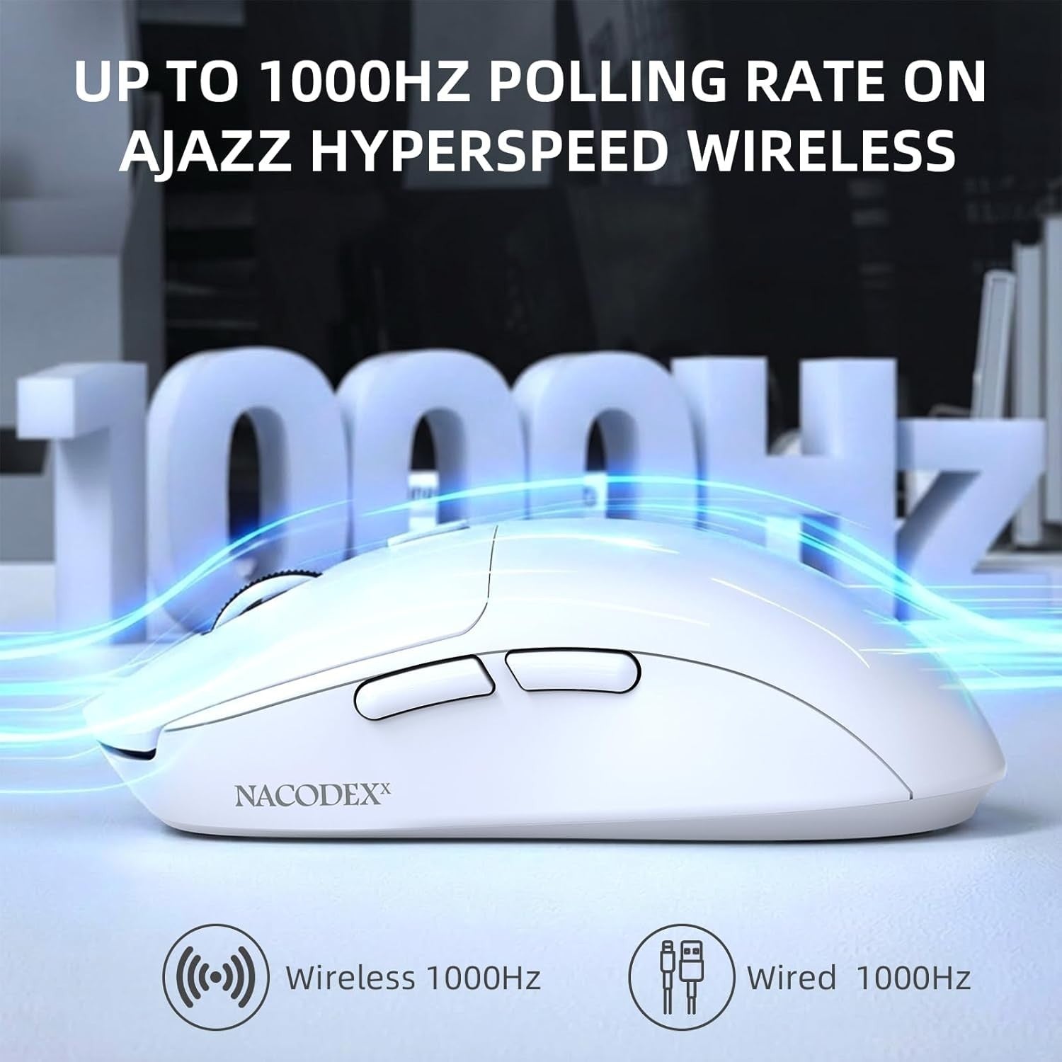 Wireless Gaming Mouse 12800 DPI 67g Ultra Lightweight BT 2.4G USB-C