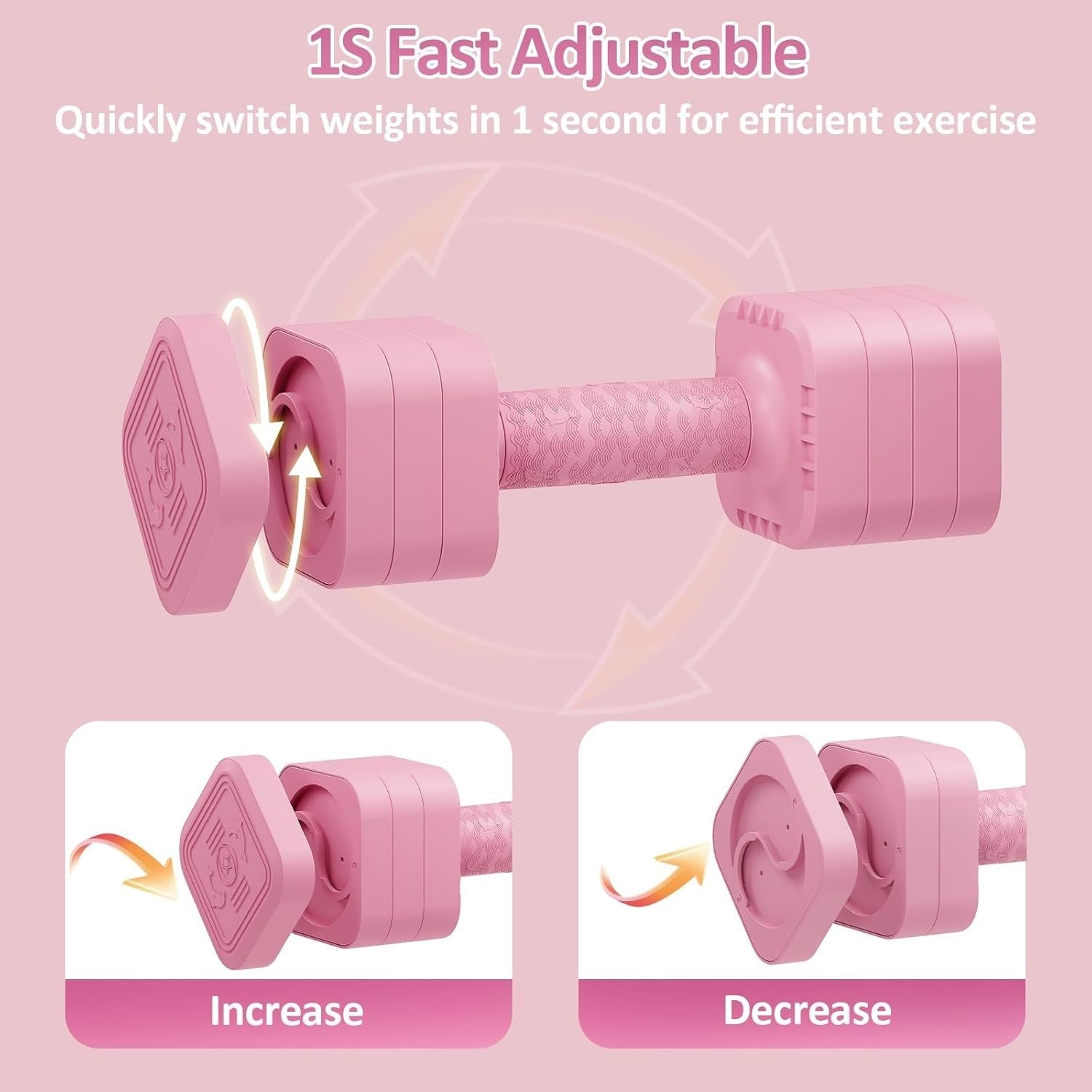 4-in-1 Adjustable Dumbbells Pair 2–5KG Non-Slip Home Gym Weights Set
