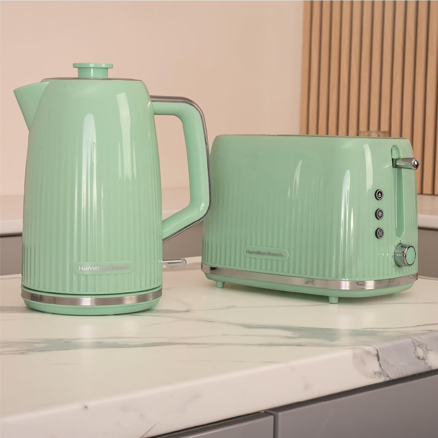 20L Microwave Kettle & 2 Slice Toaster Set Mint 800W
