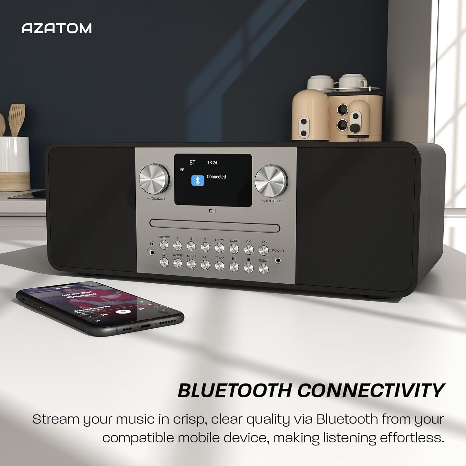 DAB/DAB+ FM Digital Radio CD Player Bluetooth USB 60W Home Audio