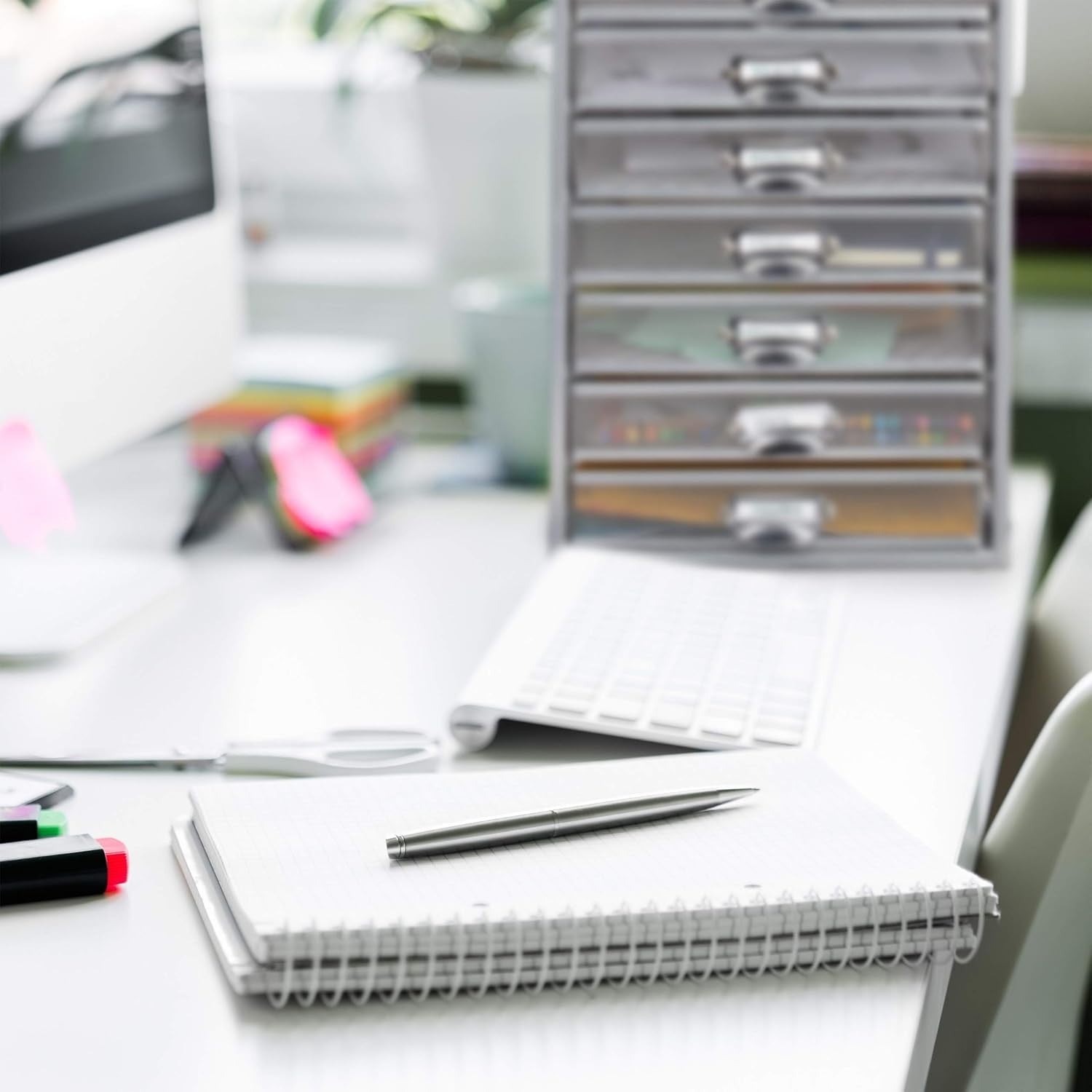 10-Drawer Desk Organizer for A4 Files, Letter Tray & Office Storage