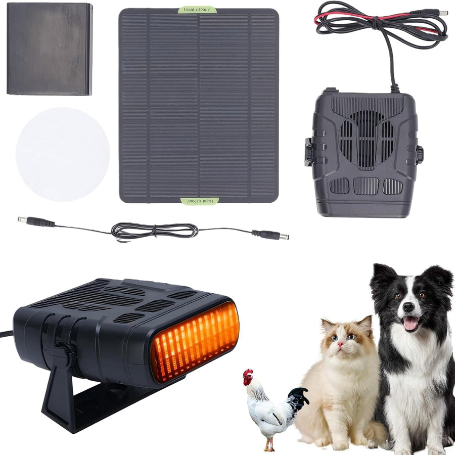 Solar Heater for Greenhouse Chicken Coop Portable Pet Heater