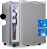 45L Mini Fridge Silver Portable Cooler and Drinks Fridge Adjustable Shelves