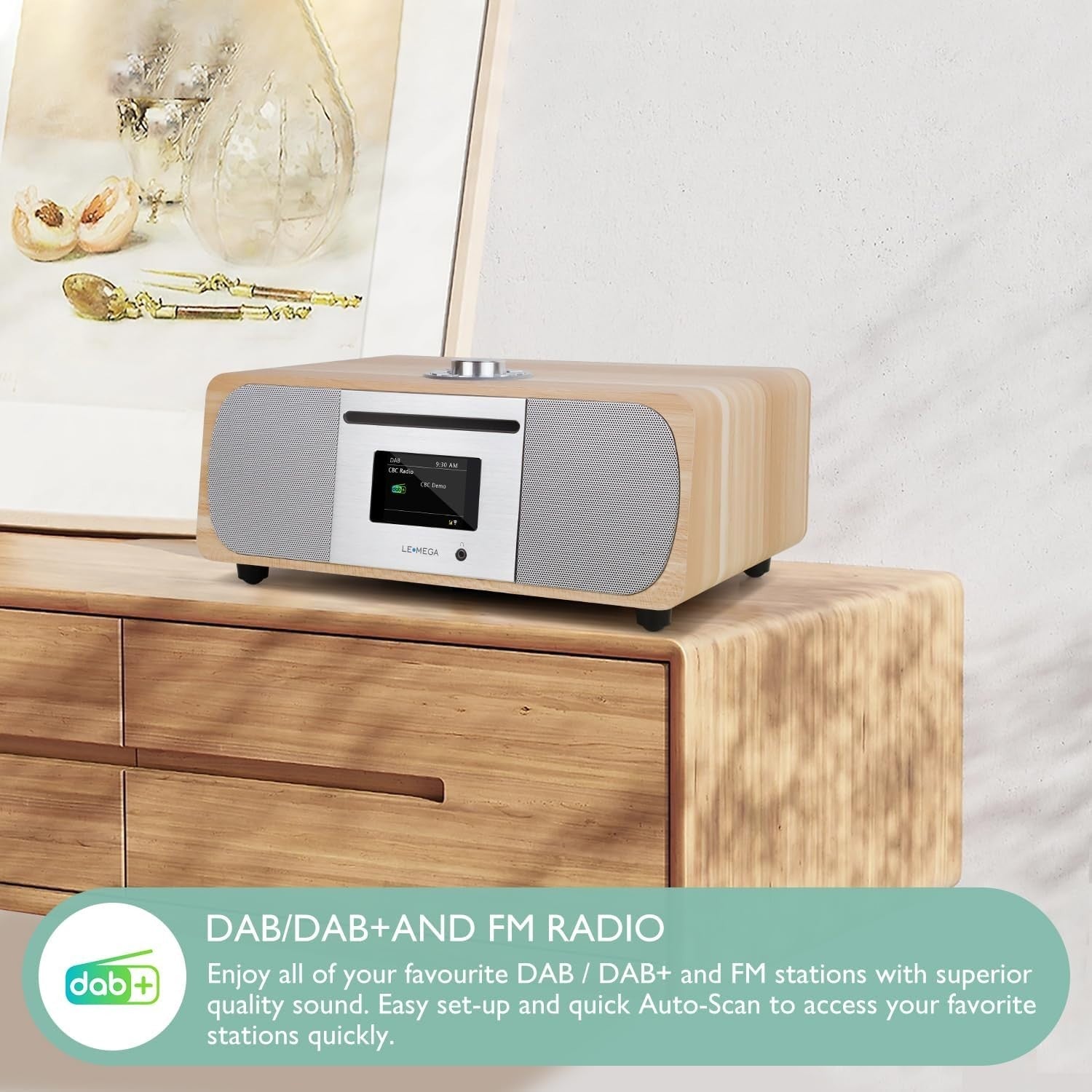 CD Player DAB+ FM Internet Radio Bluetooth HiFi Stereo 35W Speakers