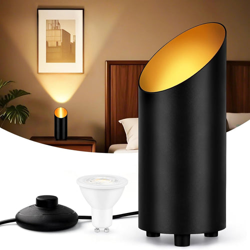 LED Uplight Floor Lamp IP44 Waterproof 6W Warm White GU10 Foot Switch