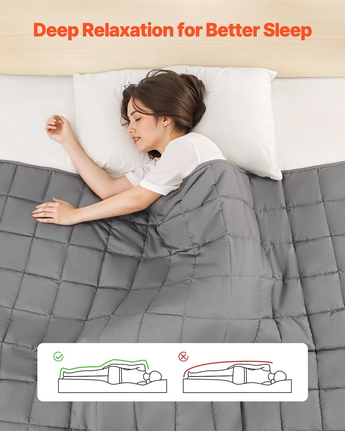20 lbs King Size Weighted Blanket 88x104 in for Stress & Sleep Relief
