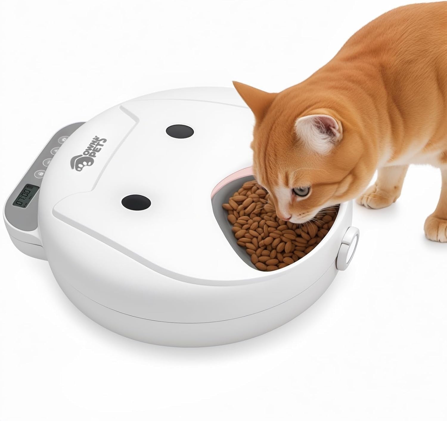 Automatic Wet Cat Feeder 4 Bowl Timer Food Dispenser Ice Pack Battery
