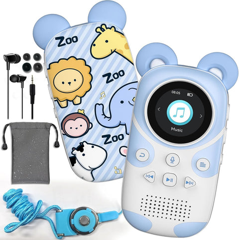 Kids MP3 Player 64GB Bluetooth 5.3 FM Speaker Alarm