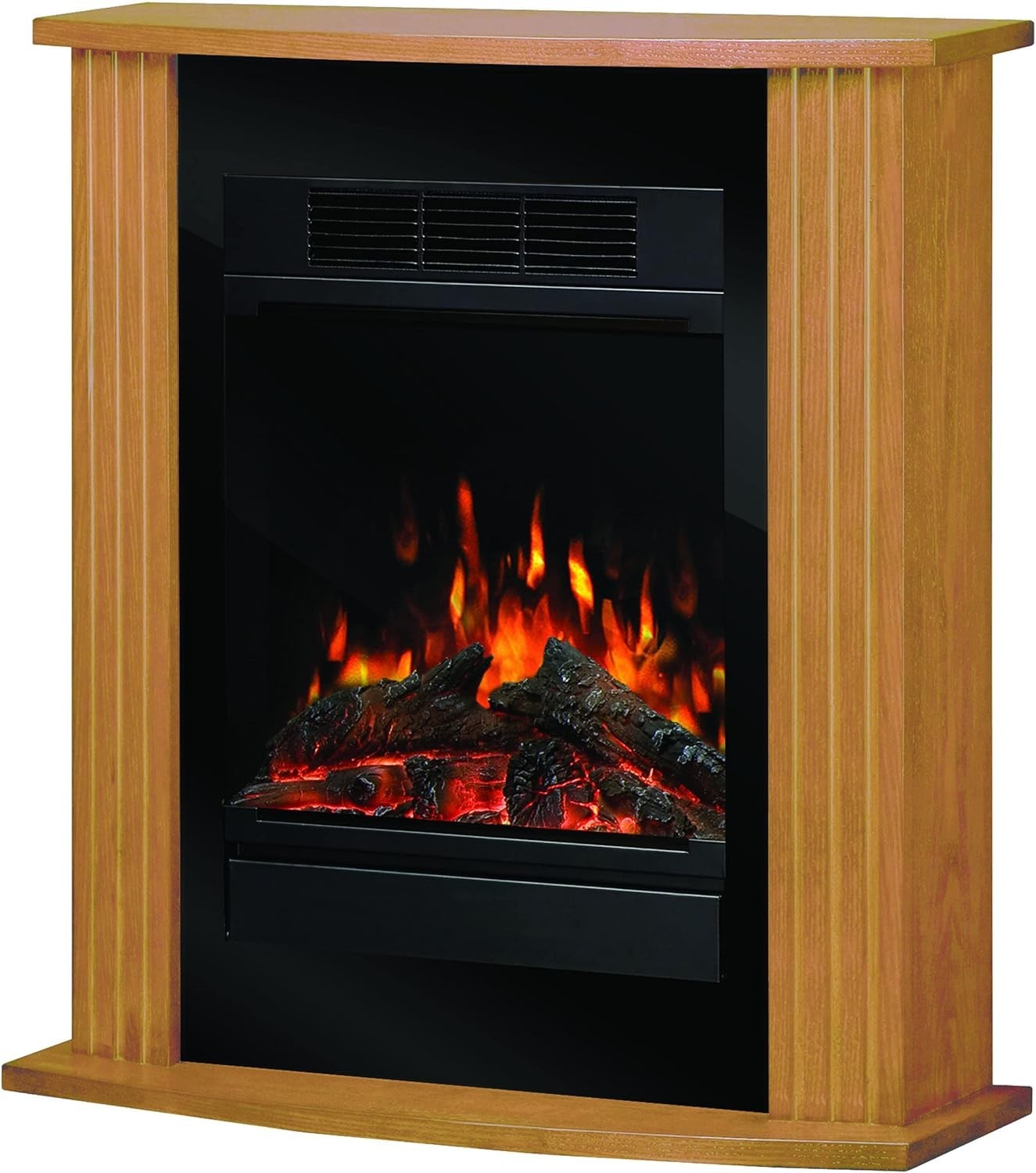Electric Fireplace Suite LED Flame Heater 1.5kW Oak Surround Modern