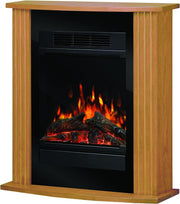 Electric Fireplace Suite LED Flame Heater 1.5kW Oak Surround Modern