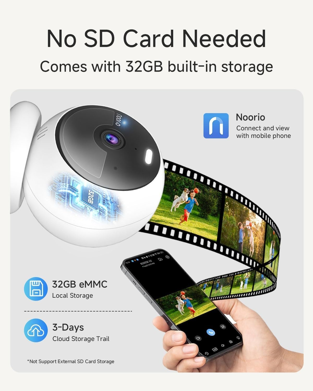 2K QHD Wireless Security Camera HDR Night Vision Alexa No Fees
