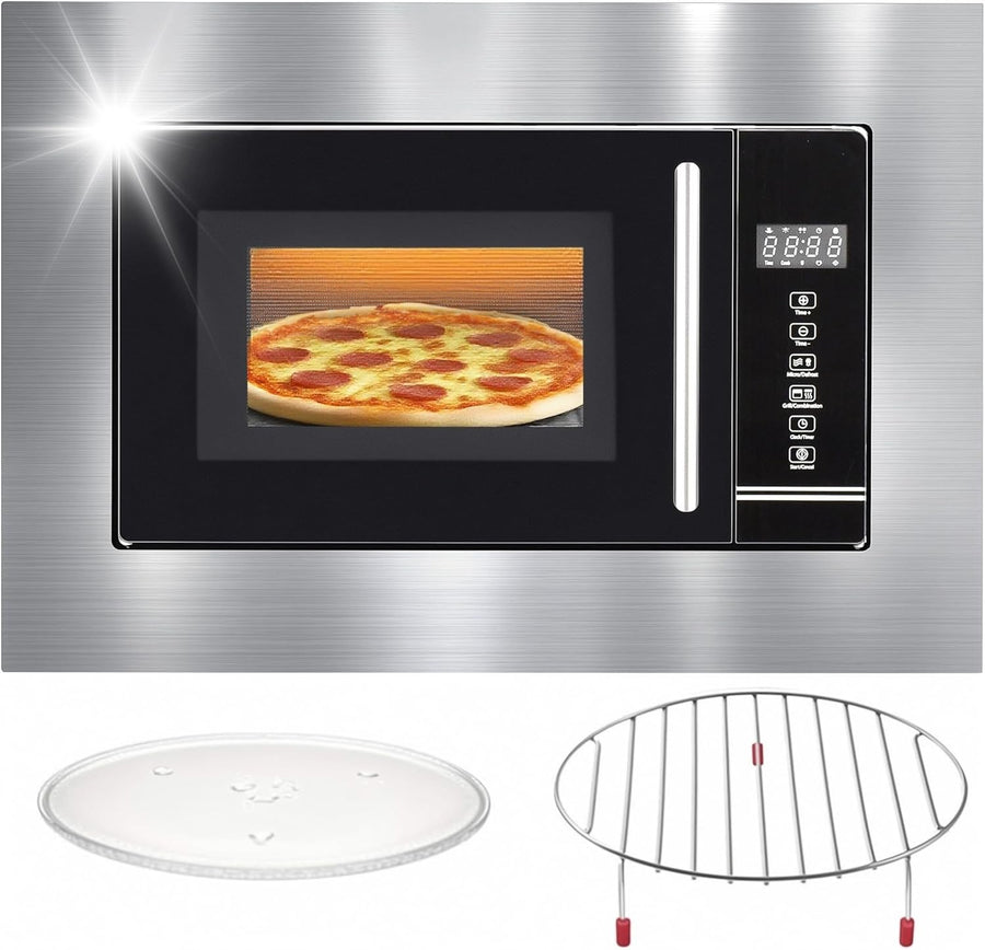 20L Built In Microwave Grill 800W Digital Touch Steel